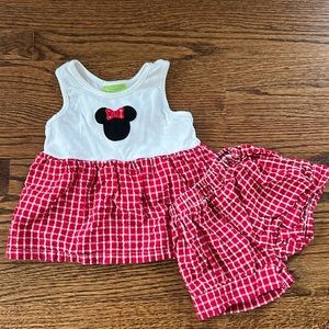 Classic Whimsy red and white plaid Minnie set